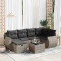 Set de sofás de jardín 7 pzas con cojines ratán sintético gris de , Conjuntos de jardín - Ref: Foro24-3325596, Precio: 479,74...
