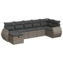 Set de sofás de jardín 7 pzas con cojines ratán sintético gris de , Conjuntos de jardín - Ref: Foro24-3325606, Precio: 466,58...