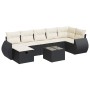 Set de sofás de jardín y cojines 8 piezas ratán sintético negro de , Conjuntos de jardín - Ref: Foro24-3325612, Precio: 481,7...