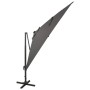 Sombrilla voladiza con poste y luces LED gris antracita 300 cm de vidaXL, Sombrillas - Ref: Foro24-312346, Precio: 267,05 €, ...