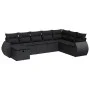 Set de sofás de jardín y cojines 8 piezas ratán sintético negro de , Conjuntos de jardín - Ref: Foro24-3325631, Precio: 498,6...