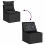 Set de sofás de jardín y cojines 8 piezas ratán sintético negro de , Conjuntos de jardín - Ref: Foro24-3325631, Precio: 498,6...