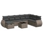 Set de sofás de jardín con cojines 9 pzas ratán sintético gris de , Conjuntos de jardín - Ref: Foro24-3325646, Precio: 574,83...