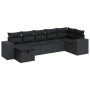 Set de sofás de jardín 7 pzas con cojines ratán sintético negro de , Conjuntos de jardín - Ref: Foro24-3325701, Precio: 468,1...
