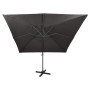 Sombrilla voladiza con poste y luces LED gris antracita 300 cm de vidaXL, Sombrillas - Ref: Foro24-312346, Precio: 267,05 €, ...