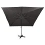 Sombrilla voladiza con poste y luces LED gris antracita 300 cm de vidaXL, Sombrillas - Ref: Foro24-312346, Precio: 258,56 €, ...