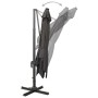 Sombrilla voladiza con poste y luces LED gris antracita 300 cm de vidaXL, Sombrillas - Ref: Foro24-312346, Precio: 267,05 €, ...