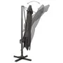 Sombrilla voladiza con poste y luces LED gris antracita 300 cm de vidaXL, Sombrillas - Ref: Foro24-312346, Precio: 258,56 €, ...
