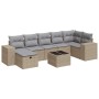 Set de sofás de jardín y cojines 8 piezas ratán sintético beige de , Conjuntos de jardín - Ref: Foro24-3325715, Precio: 519,4...