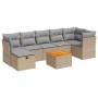 Set de sofás de jardín y cojines 8 piezas ratán sintético beige de , Conjuntos de jardín - Ref: Foro24-3325769, Precio: 487,8...