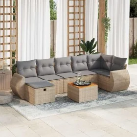 Set de sofás de jardín y cojines 8 piezas ratán sintético beige von , Gartensets - Ref: Foro24-3325853, Preis: 509,25 €, Raba...