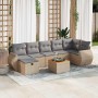 Set de sofás de jardín y cojines 8 piezas ratán sintético beige de , Conjuntos de jardín - Ref: Foro24-3325853, Precio: 508,7...