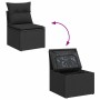 Set sofás jardín y cojines 8 pzas ratán sintético acacia negro de , Conjuntos de jardín - Ref: Foro24-3327979, Precio: 546,04...
