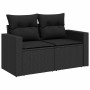Set sofás jardín y cojines 6 pzas ratán sintético acacia negro de , Conjuntos de jardín - Ref: Foro24-3327993, Precio: 436,08...