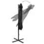 Sombrilla voladiza con poste y luces LED negra 250 cm de vidaXL, Sombrillas - Ref: Foro24-312324, Precio: 183,39 €, Descuento: %