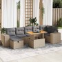 Set sofás jardín y cojines 5 pzas ratán sintético acacia beige de , Conjuntos de jardín - Ref: Foro24-3328095, Precio: 558,51...