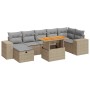 Set sofás jardín y cojines 5 pzas ratán sintético acacia beige de , Conjuntos de jardín - Ref: Foro24-3328095, Precio: 558,51...