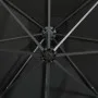 Sombrilla voladiza con poste y luces LED negra 250 cm de vidaXL, Sombrillas - Ref: Foro24-312324, Precio: 183,39 €, Descuento: %