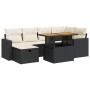 Set sofás jardín y cojines 8 pzas ratán sintético acacia negro de , Conjuntos de jardín - Ref: Foro24-3328001, Precio: 471,44...