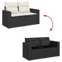 Set sofás jardín y cojines 8 pzas ratán sintético acacia negro de , Conjuntos de jardín - Ref: Foro24-3328001, Precio: 471,44...