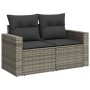 Set sofás jardín y cojines 6 pzas ratán sintético acacia gris de , Conjuntos de jardín - Ref: Foro24-3327998, Precio: 403,03 ...