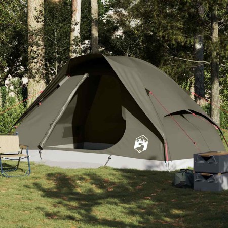Tienda de campaña familiar iglú 6 personas impermeable marrón de , Tiendas de campaña - Ref: Foro24-4009646, Precio: 115,36 €...