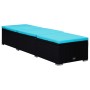 Tumbonas de jardín y mesita 3 piezas ratán sintético negro de vidaXL, Tumbonas - Ref: Foro24-3057668, Precio: 308,31 €, Descu...