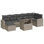 Set de sofás de jardín 8 pzas y cojines ratán sintético gris de , Conjuntos de jardín - Ref: Foro24-3326363, Precio: 612,34 €...