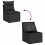 Set de muebles de jardín 5 pzas y cojines ratán sintético negro de , Conjuntos de jardín - Ref: Foro24-3326396, Precio: 396,2...