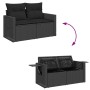 Set de muebles de jardín 5 pzas y cojines ratán sintético negro de , Conjuntos de jardín - Ref: Foro24-3326396, Precio: 396,2...