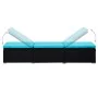 Tumbonas de jardín y mesita 3 piezas ratán sintético negro de vidaXL, Tumbonas - Ref: Foro24-3057668, Precio: 304,99 €, Descu...