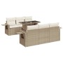 Set sofás de jardín 7 piezas y cojines ratán sintético beige de , Conjuntos de jardín - Ref: Foro24-3326419, Precio: 615,99 €...