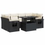 Set de sofás de jardín 7 pzas con cojines ratán sintético negro de , Conjuntos de jardín - Ref: Foro24-3326427, Precio: 501,4...