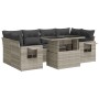 Set de sofás de jardín 7 pzas con cojines ratán PE gris claro de , Conjuntos de jardín - Ref: Foro24-3326433, Precio: 533,63 ...
