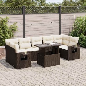 Set sofás de jardín 8 piezas y cojines ratán sintético marrón de , Conjuntos de jardín - Ref: Foro24-3326444, Precio: 590,86 ...