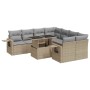 Set de sofás de jardín con cojines 9 pzas ratán sintético beige de , Conjuntos de jardín - Ref: Foro24-3326450, Precio: 669,4...