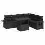 Set de sofás de jardín 7 pzas con cojines ratán sintético negro de , Conjuntos de jardín - Ref: Foro24-3326486, Precio: 525,7...
