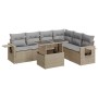 Set sofás de jardín 7 piezas y cojines ratán sintético beige de , Conjuntos de jardín - Ref: Foro24-3326490, Precio: 532,40 €...