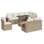Set de sofás de jardín con cojines 9 pzas ratán sintético beige de , Conjuntos de jardín - Ref: Foro24-3326499, Precio: 720,1...