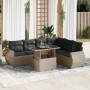 Set de sofás de jardín 7 pzas con cojines ratán sintético gris de , Conjuntos de jardín - Ref: Foro24-3326651, Precio: 495,50...