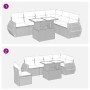 Set de sofás de jardín 7 pzas con cojines ratán PE gris claro de , Conjuntos de jardín - Ref: Foro24-3326653, Precio: 536,94 ...