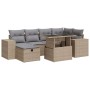 Set de sofás de jardín y cojines 8 piezas ratán sintético beige de , Conjuntos de jardín - Ref: Foro24-3327939, Precio: 534,9...
