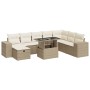 Set de sofás de jardín con cojines 9 pzas ratán sintético beige de , Conjuntos de jardín - Ref: Foro24-3327958, Precio: 713,4...