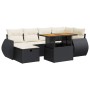 Set sofás jardín y cojines 8 pzas ratán sintético acacia negro de , Conjuntos de jardín - Ref: Foro24-3328057, Precio: 486,87...
