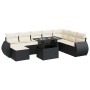 Set de sofás de jardín con cojines 9 pzas ratán sintético negro de , Conjuntos de jardín - Ref: Foro24-3326687, Precio: 581,2...