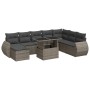 Set de sofás de jardín con cojines 9 pzas ratán sintético gris de , Conjuntos de jardín - Ref: Foro24-3326691, Precio: 627,06...