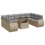 Juego de sofás jardín con cojines beige 10 pzas ratán sintético de , Conjuntos de jardín - Ref: Foro24-3326700, Precio: 779,5...