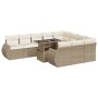 Set de sofás de jardín 11pzas con cojines ratán sintético beige de , Conjuntos de jardín - Ref: Foro24-3326709, Precio: 821,2...