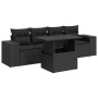 Set de muebles de jardín 5 pzas y cojines ratán sintético negro de , Conjuntos de jardín - Ref: Foro24-3326716, Precio: 393,1...