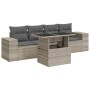 Set de sofás jardín y cojines 5 pzas ratán sintético gris claro de , Conjuntos de jardín - Ref: Foro24-3326723, Precio: 387,5...